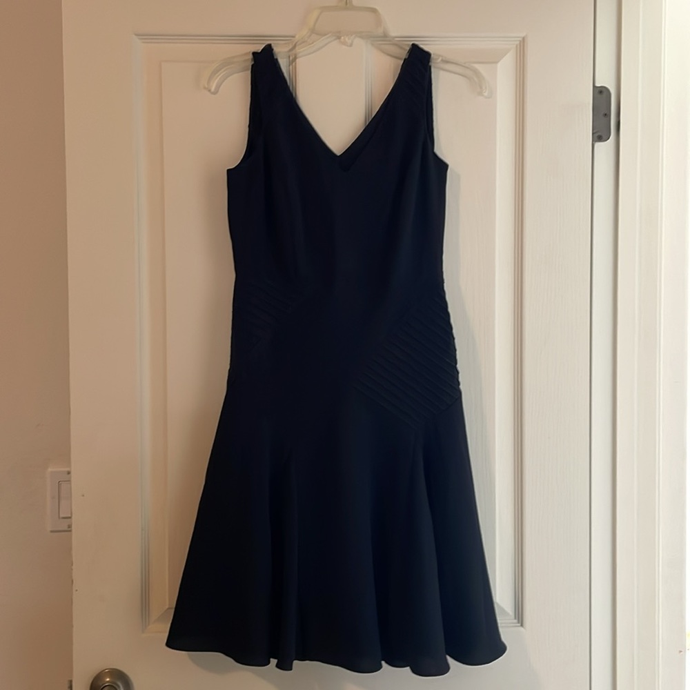 Ann Taylor Navy Swing Sheath Sz 00P